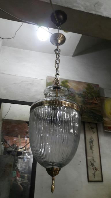 Hanging Lamp Item code HGLID20 size. wide 24 cm. long 40 cm.long include chain 75 cm.
