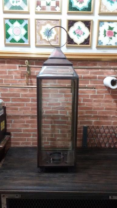 Lantern Lamp brass Code MRC007D size high 80 cm. wide 22 cm.