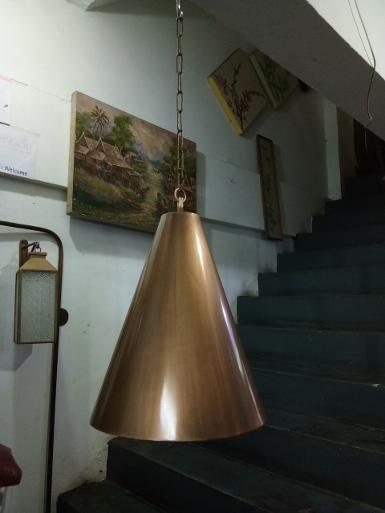 Brass hanging lamp hand made Item Code HML.018 size wide 250 mm.H: 300 mm.top w: 60 mm .