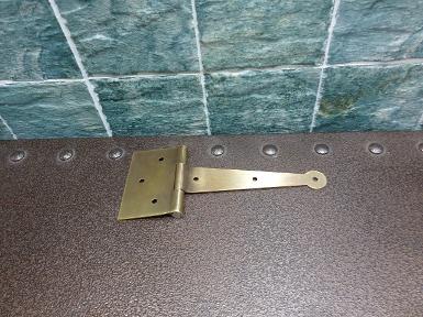 Brass hinge Thickness 1.5 mm. Item Code V.041 size long 180 mm. wide 75 mm.
