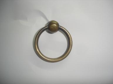 Brass handle Item code P.027 size head 9 mm. ring 30 mm. Thickness 3 mm.