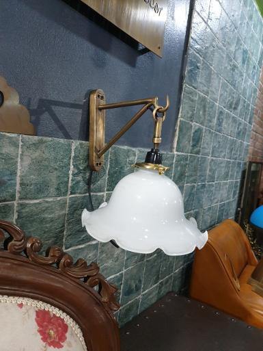 Wall Lamp Item Code WLSN18A size base 32 x 170 mm. glass 230 mm. deep 150 mm.