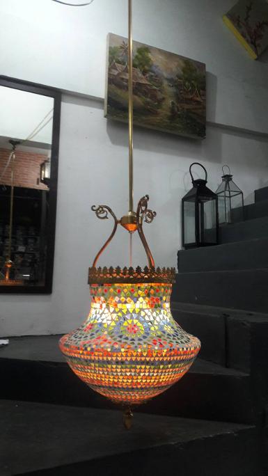 Morocco hanging lamp Item code LTL19 size wide 40 cm.high include stick 150 cm.