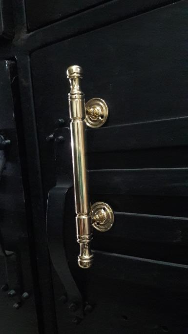 Brass Door Handle Item Code C.004GG size long 190 mm. base 30 mm. D: 15 mm.