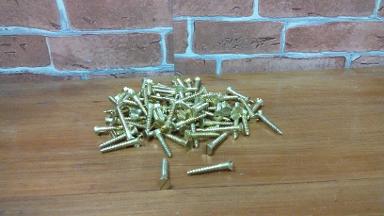 Brass wood screw size 1'' we make to order & make to design