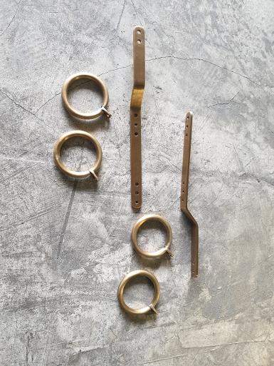 Curtain brass accessories price per set 1 set have 2 plate 12 mm. and 4 ring