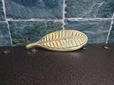 Brass leaves handle Item Code LH63 size L:125 mm wide 51 mm.