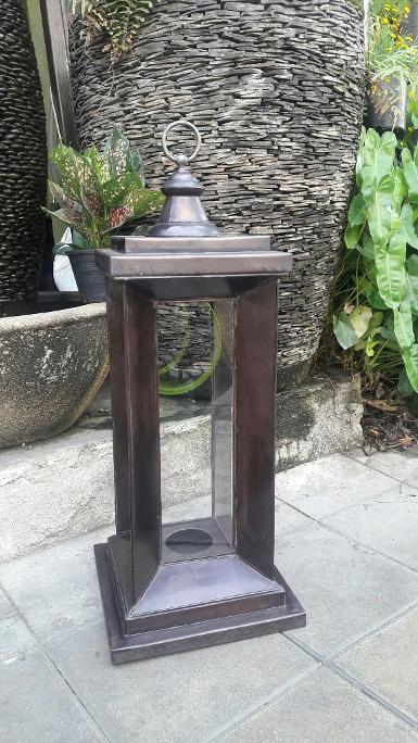 Morocco Lamp brass with glass Item Code MRC.18SS size 30 x 30 cm. high 78 cm.top 25 x 25 cm.