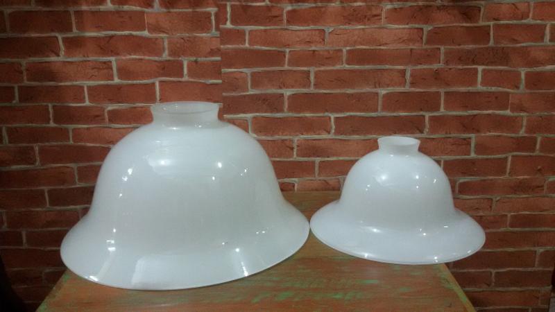 Glass Lamp shade code GLS001A size 37mm x 160mm x top 8.1 cm