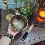 Tibetan Sound Bowl full moon hands made Item code TB12FM size 18 cm