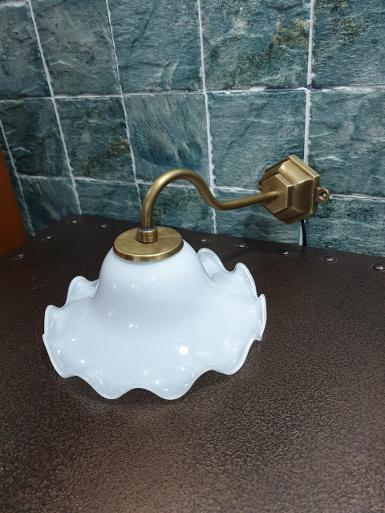 Brass Wall Lamp Item Code WLH75J size base 75 mm shade 190 mm.