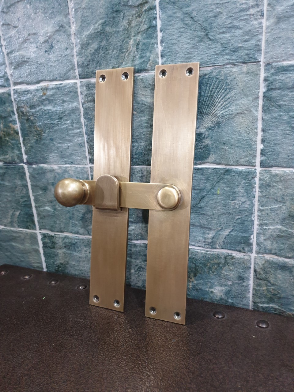 Brass Door Lock Item Code W33MR30A size plate 50 x 300 mm Thickness 4.7 mm. per side
