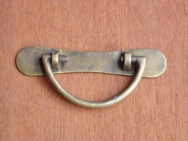 Brass Handle Item Code A.091 size long 161 mm.plate wide 34 mm. 