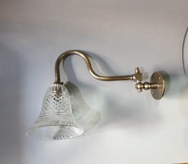 Wall Lamp with cut glass Item Code WLE020 size base 75 mm.deep not include shade 11''