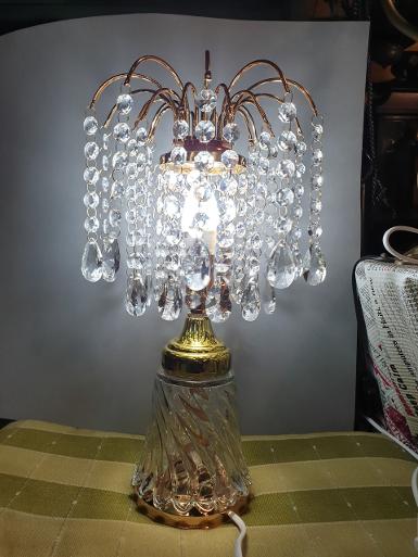 Chandelier table Lamp Item Code TBLC018 size wide 200 mm. high 390 mm.