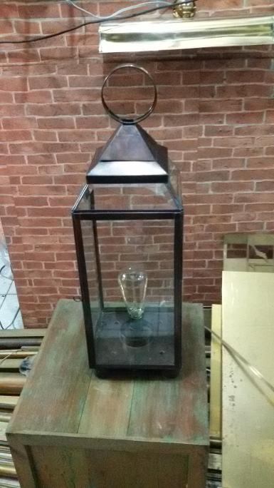 Morocco Lamp brass with glass Item Code MRC18M size high 60 cm. wide 19 cm.