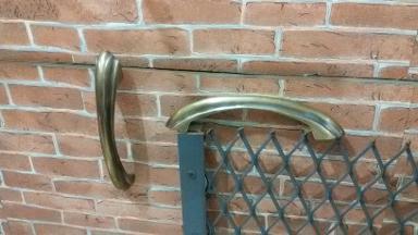 Brass door handle Code C030A size long 20 cm. wide 32 mm.
