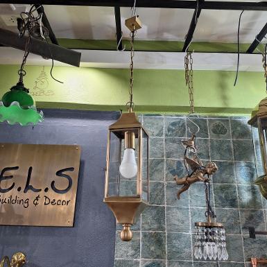 Hanging Lamp brass with nomal glass Item Code HGL01A67 size 115x115mm.L: 400 mm.including chain1m.