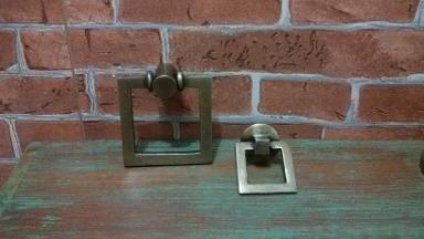 Brass Handle square design Item code F.017A size wide 55 mm long 55 mm.