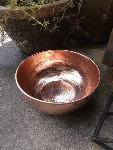 Copper bowl Item Code Bowl.018 size wide 300 mm.high 130 mm.