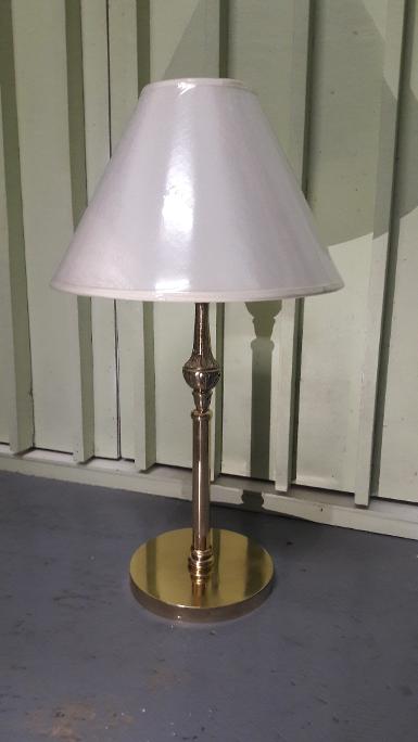 Brass Table Lamp Item code BTL10Z size 18 cm. round base high 50 cm.