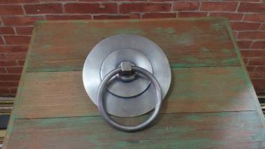 Brass door handle Code P.075D size wide 150 mm.