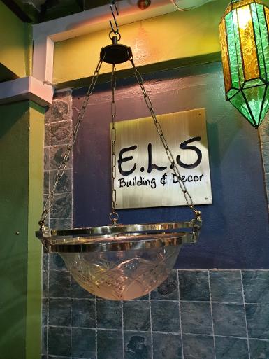 Brass Hanging Lamp with cut glass Item Code ELS018A size wide 322 mm. long 600 mm.