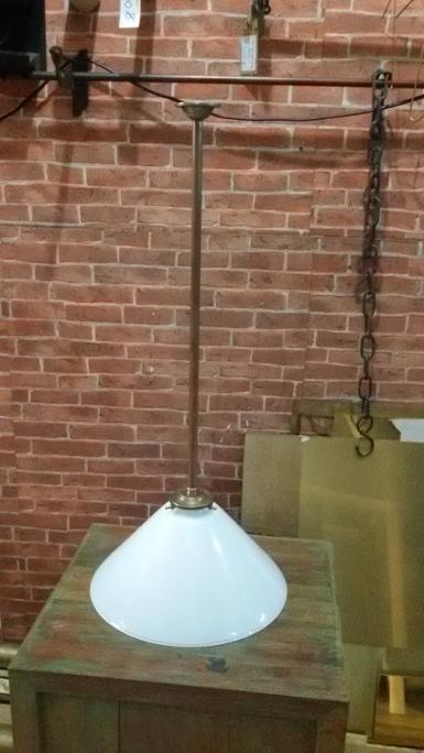 Brass Hanging Lamp Item Code HGL18MP size high 50 cm. shade 8''