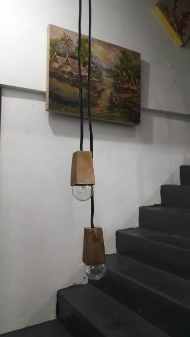 Hanging lamp Item Code HGLMP18 size 40 x 40 x 30 x 33 x h 75 mm.